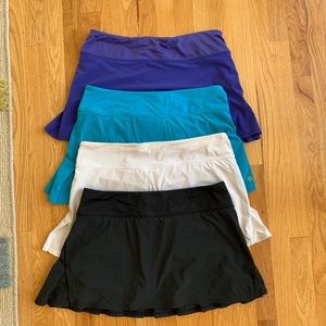 (4) Lululemon Run Speed Skirts